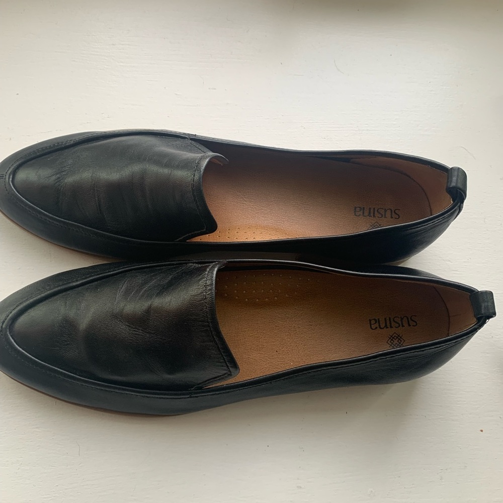 Black loafers
